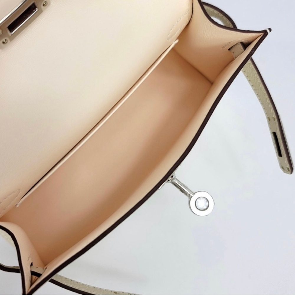 Hermes Kelly Mini Craie Epsom - Picture 10 of 11